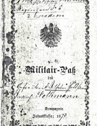 Wilhelm (I.) G.D. Klothmann, Militärpaß 1873