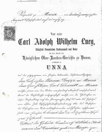 Übertragungsvertrag vom 23.08.1888