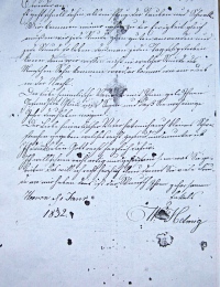 Neujahrsbrief 1832 W. Helmigs an Großvater Bürger